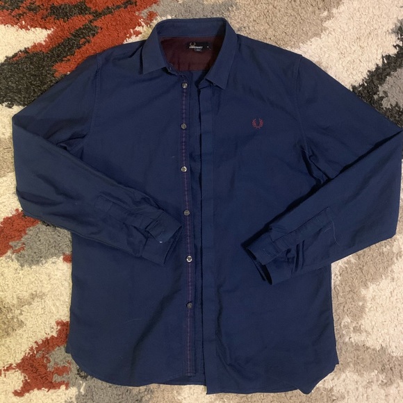 Fred Perry Button Down - Blue - Picture 1 of 3